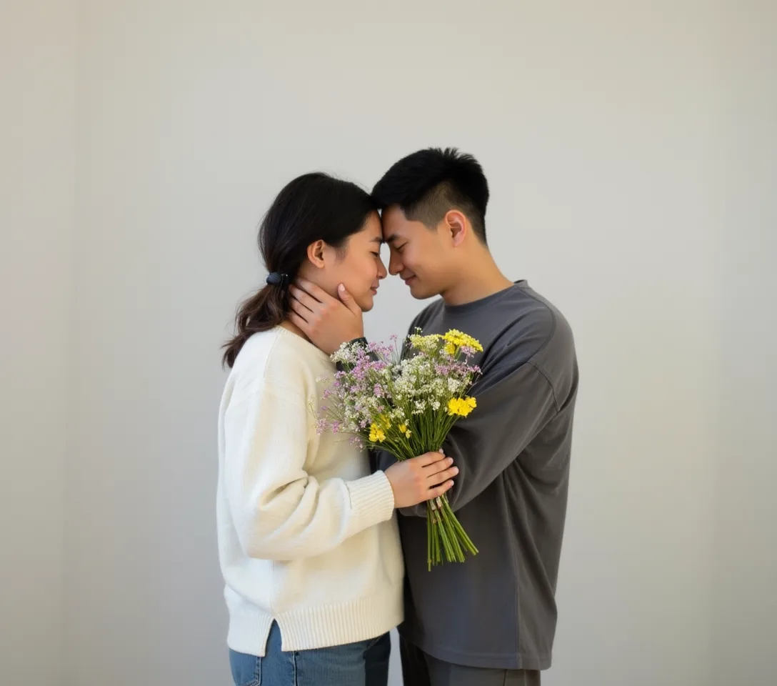 Man: Bridal Couple Close-Up