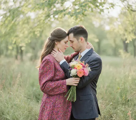 Bridal Couple Close-Up