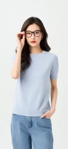 Adjusting Glasses with Hand in Pocket