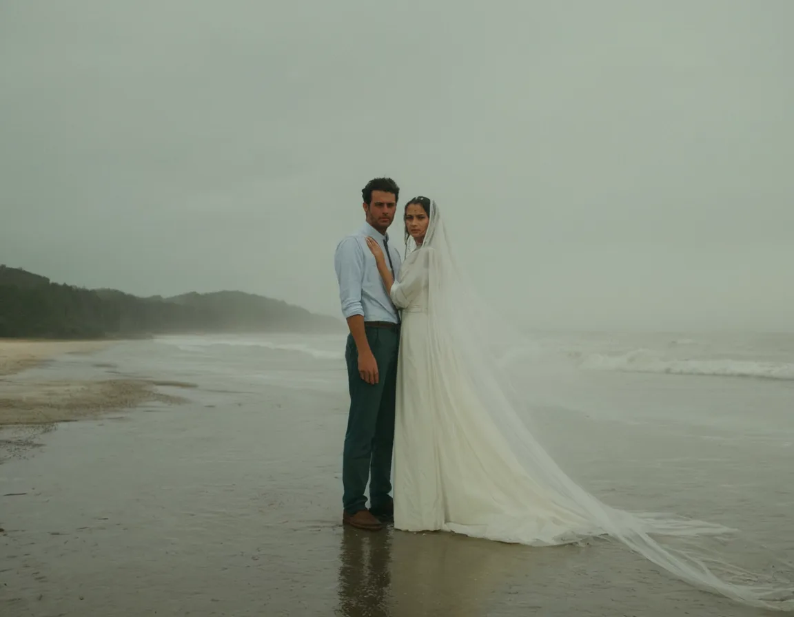 Couple: Pose Reference: Beachside Couple with Veil